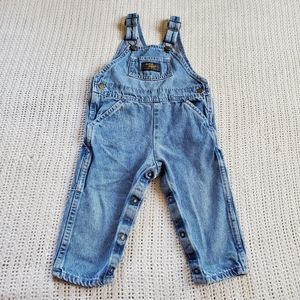 Vintage Oshkosh Baby B'gosh Vestbak Blue Jean Overalls Size 18 Months Denim